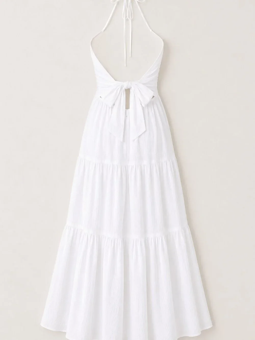 VeronaChic - White Halter Maxi Dress | Backless Tie-Back Summer Dress - Picture 5 of 5